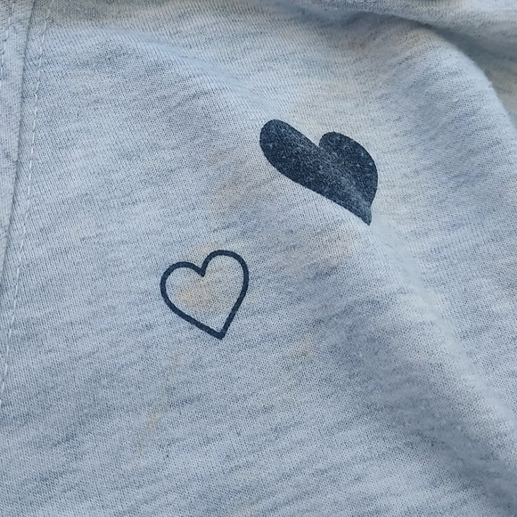 Gray Heart Patterned Sweatshirt - Picture 4 of 4
